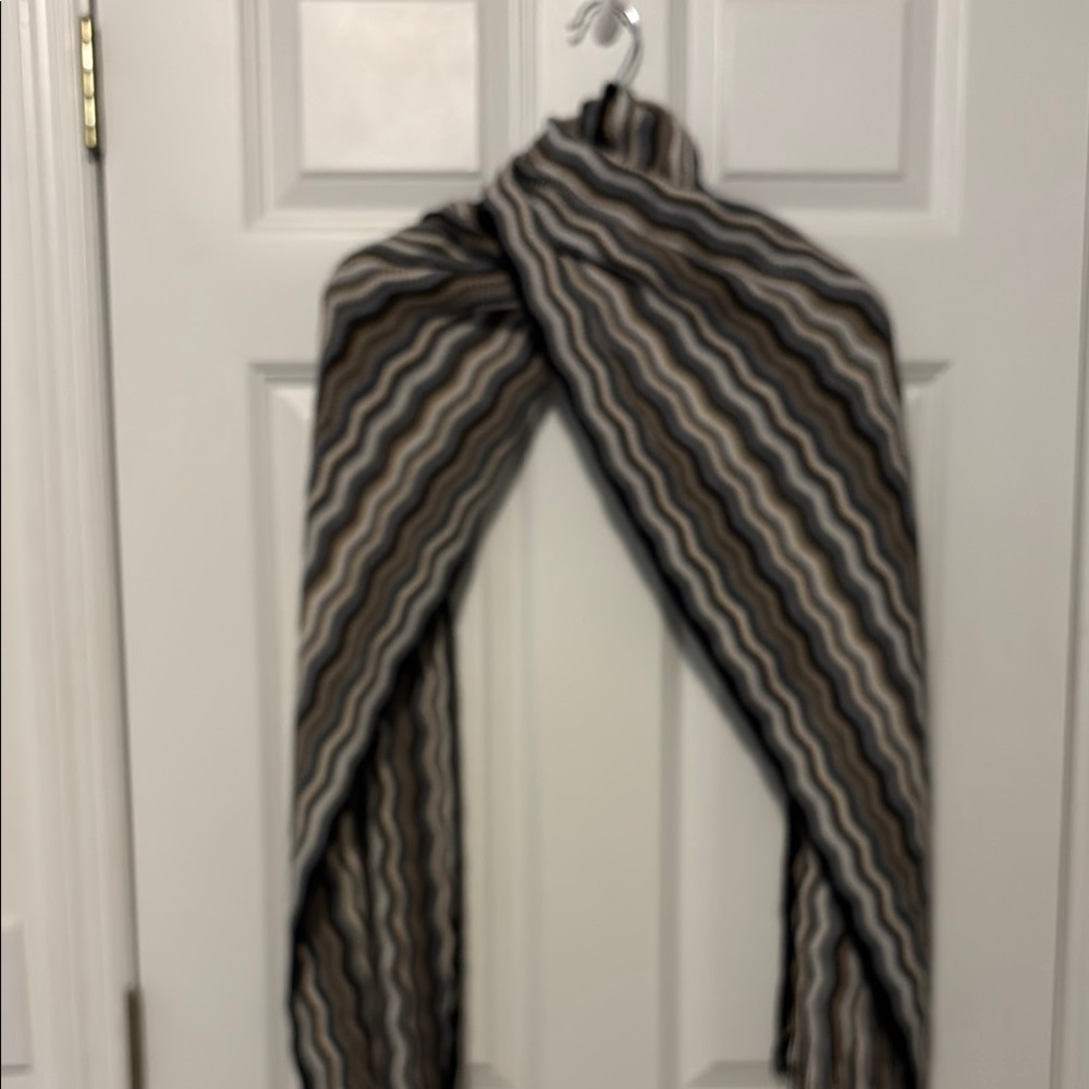 Missoni style Multicolor Zigzag Scarf